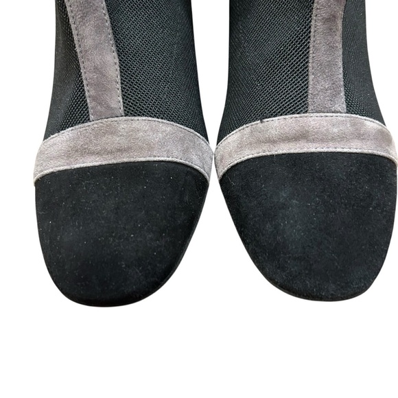 Pedro Anton black suede half and half sock ankle boots size 39 US 8-8.5 chunky - Picture 3 of 6